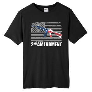 2nd Amendment Distressed American Flag Tall Fusion ChromaSoft Performance T-Shirt