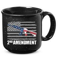 2nd Amendment Distressed American Flag 15oz Campfire Ceramic Mug
