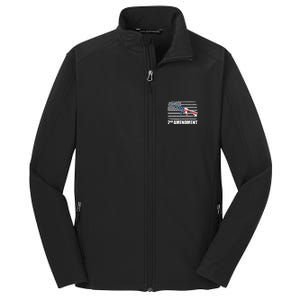 2nd Amendment Distressed American Flag Core Soft Shell Jacket