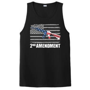 2nd Amendment Distressed American Flag PosiCharge Competitor Tank