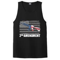 2nd Amendment Distressed American Flag PosiCharge Competitor Tank