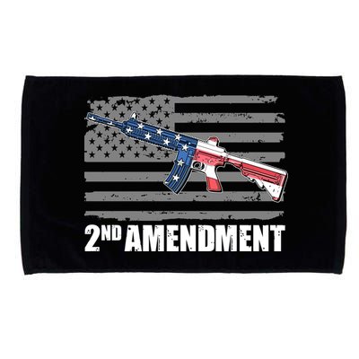 2nd Amendment Distressed American Flag Microfiber Hand Towel