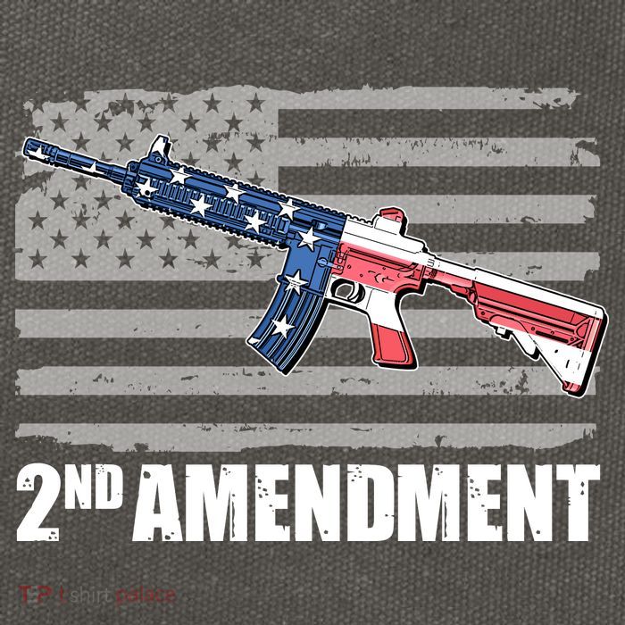 2nd Amendment Distressed American Flag Cotton Canvas Backpack