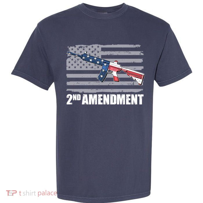 2nd Amendment Distressed American Flag Garment-Dyed Heavyweight T-Shirt