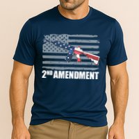 2nd Amendment Distressed American Flag Performance Shirt