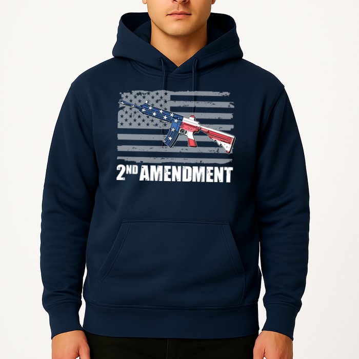 2nd Amendment Distressed American Flag Hoodie