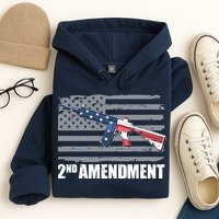 2nd Amendment Distressed American Flag Hoodie