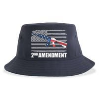 2nd Amendment Distressed American Flag Sustainable Bucket Hat
