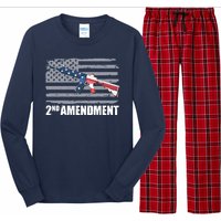 2nd Amendment Distressed American Flag Long Sleeve Pajama Set