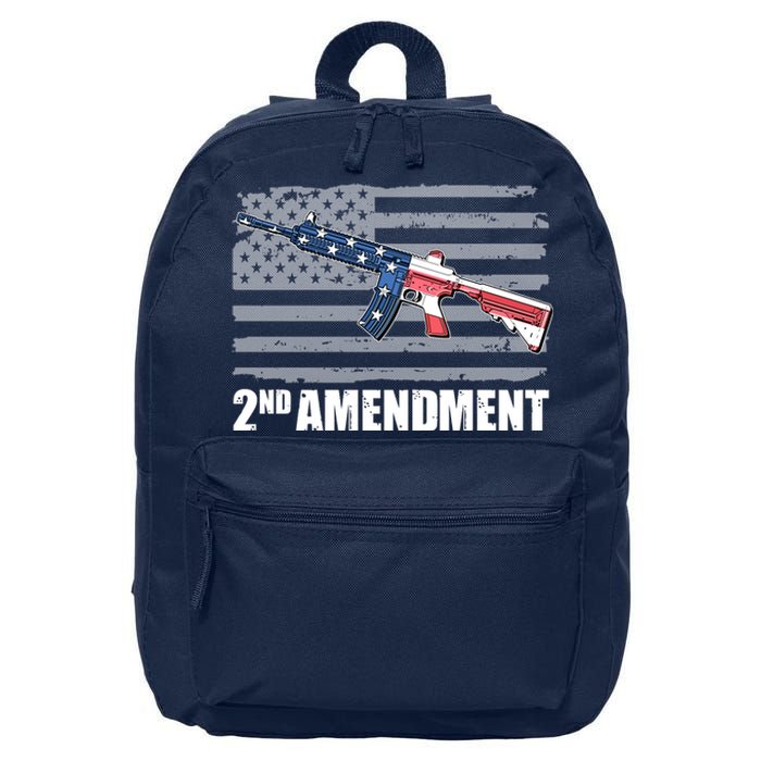 2nd Amendment Distressed American Flag 16 in Basic Backpack