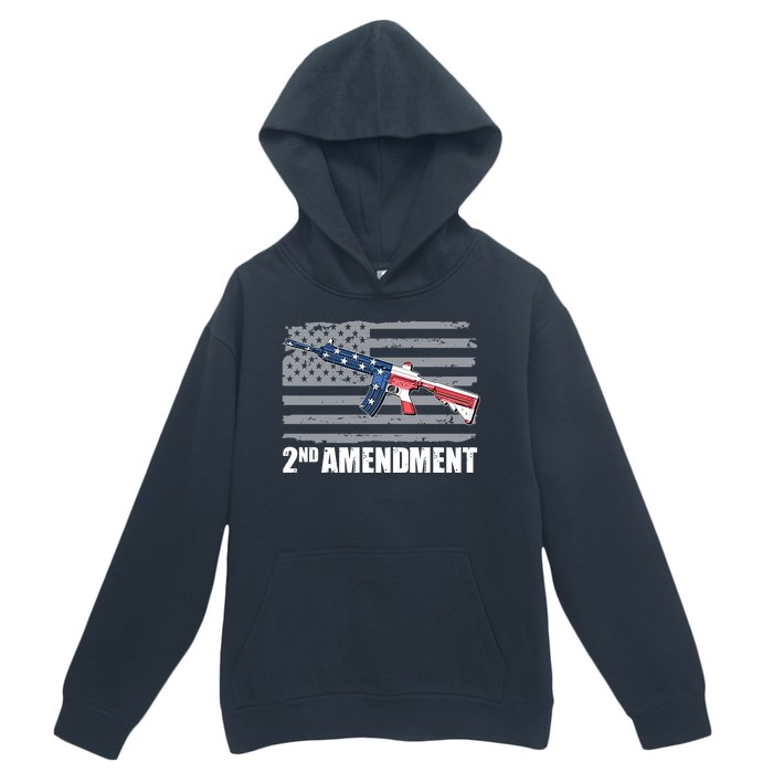 2nd Amendment Distressed American Flag Urban Pullover Hoodie