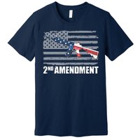 2nd Amendment Distressed American Flag Premium T-Shirt