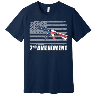 2nd Amendment Distressed American Flag Premium T-Shirt