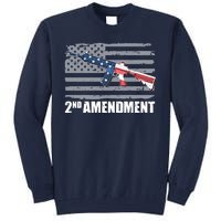 2nd Amendment Distressed American Flag Tall Sweatshirt