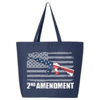 2nd Amendment Distressed American Flag 25L Jumbo Tote