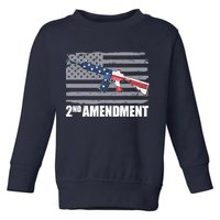 2nd Amendment Distressed American Flag Toddler Sweatshirt