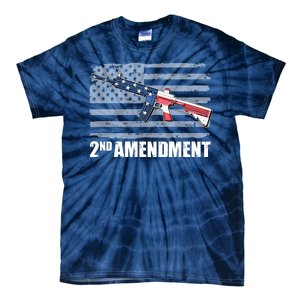 2nd Amendment Distressed American Flag Tie-Dye T-Shirt