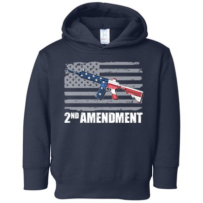 2nd Amendment Distressed American Flag Toddler Hoodie