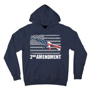 2nd Amendment Distressed American Flag Tall Hoodie