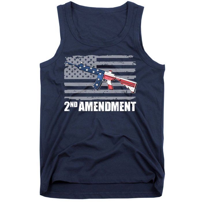 2nd Amendment Distressed American Flag Tank Top