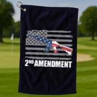 2nd Amendment Distressed American Flag Golf Towel