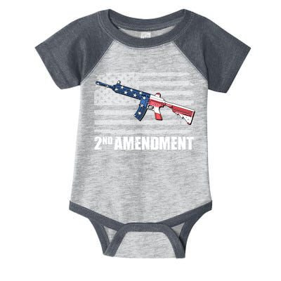 2nd Amendment Distressed American Flag Infant Baby Jersey Bodysuit