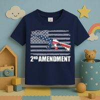 2nd Amendment Distressed American Flag Toddler T-Shirt