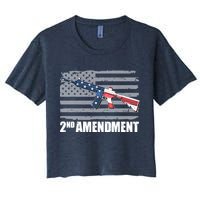 2nd Amendment Distressed American Flag Crop Top