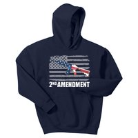 2nd Amendment Distressed American Flag Kids Hoodie