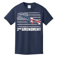 2nd Amendment Distressed American Flag Kids T-Shirt