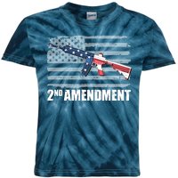 2nd Amendment Distressed American Flag Kids Tie-Dye T-Shirt