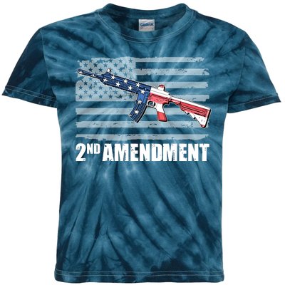 2nd Amendment Distressed American Flag Kids Tie-Dye T-Shirt