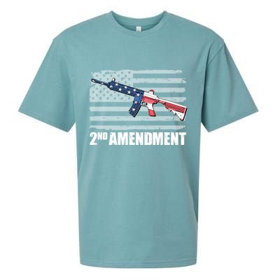 2nd Amendment Distressed American Flag Sueded Cloud Jersey T-Shirt