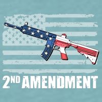 2nd Amendment Distressed American Flag Sueded Cloud Jersey T-Shirt