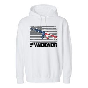 2nd Amendment Distressed American Flag Garment-Dyed Fleece Hoodie