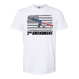 2nd Amendment Distressed American Flag Softstyle CVC T-Shirt