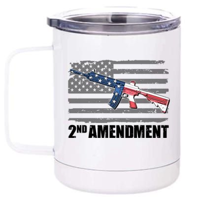 2nd Amendment Distressed American Flag 12 oz Stainless Steel Tumbler Cup