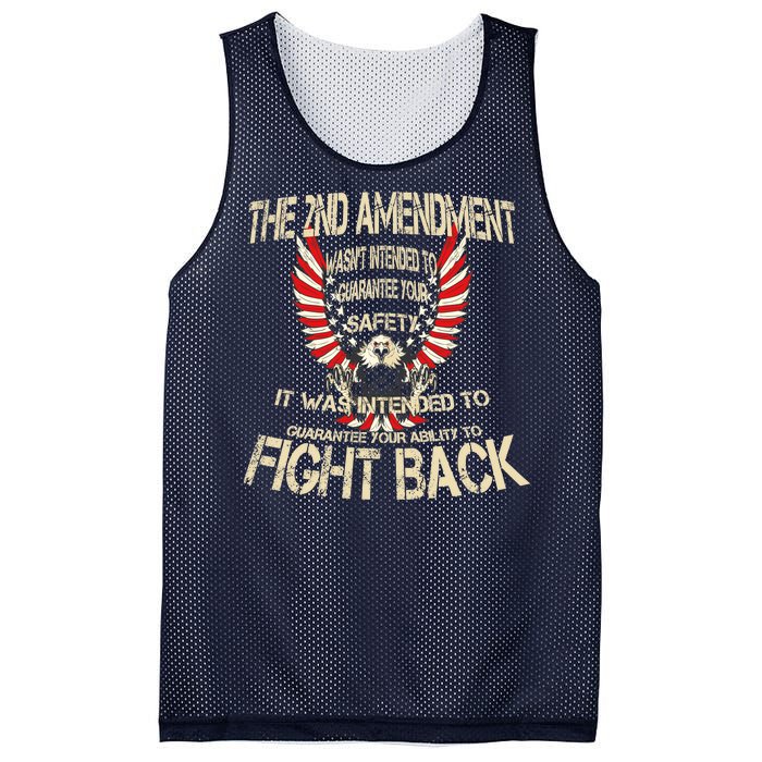 2nd Amendment Fight Back Mesh Reversible Basketball Jersey Tank