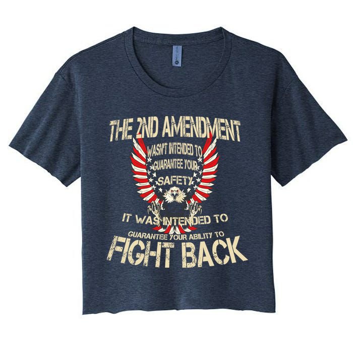 2nd Amendment Fight Back Women's Crop Top Tee