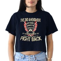 2nd Amendment Fight Back Women's Crop Top Tee