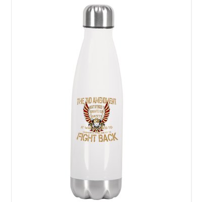 2nd Amendment Fight Back Stainless Steel Insulated Water Bottle