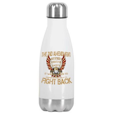 2nd Amendment Fight Back Stainless Steel Insulated Water Bottle