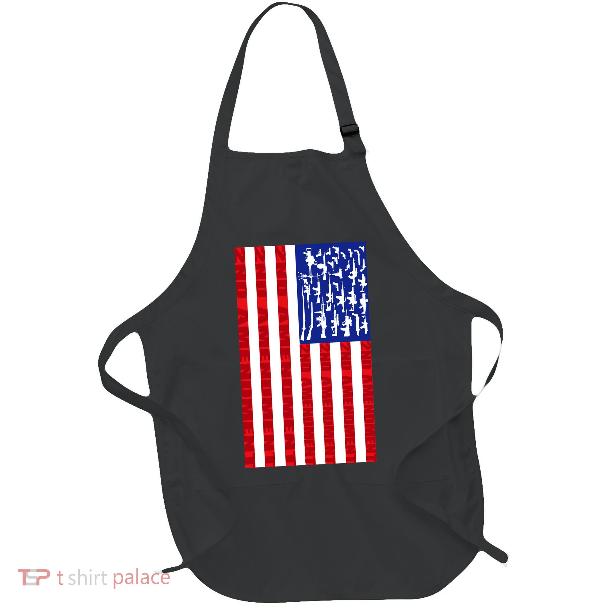2nd Amendment Flag Full-Length Apron With Pockets