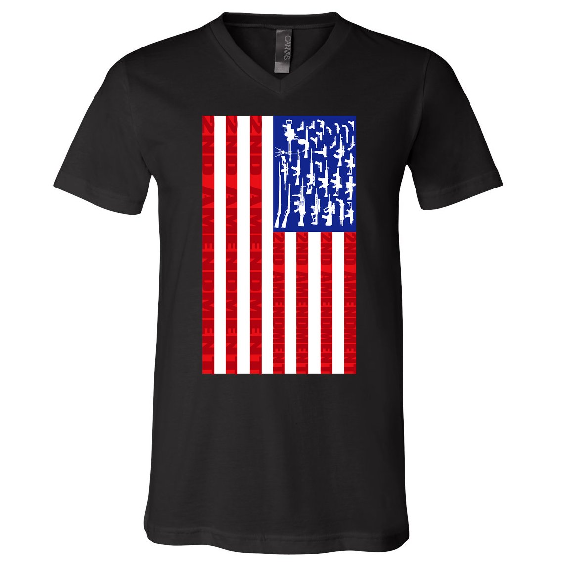 2nd Amendment Flag V-Neck T-Shirt