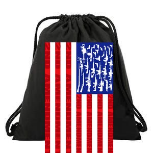 2nd Amendment Flag Drawstring Bag