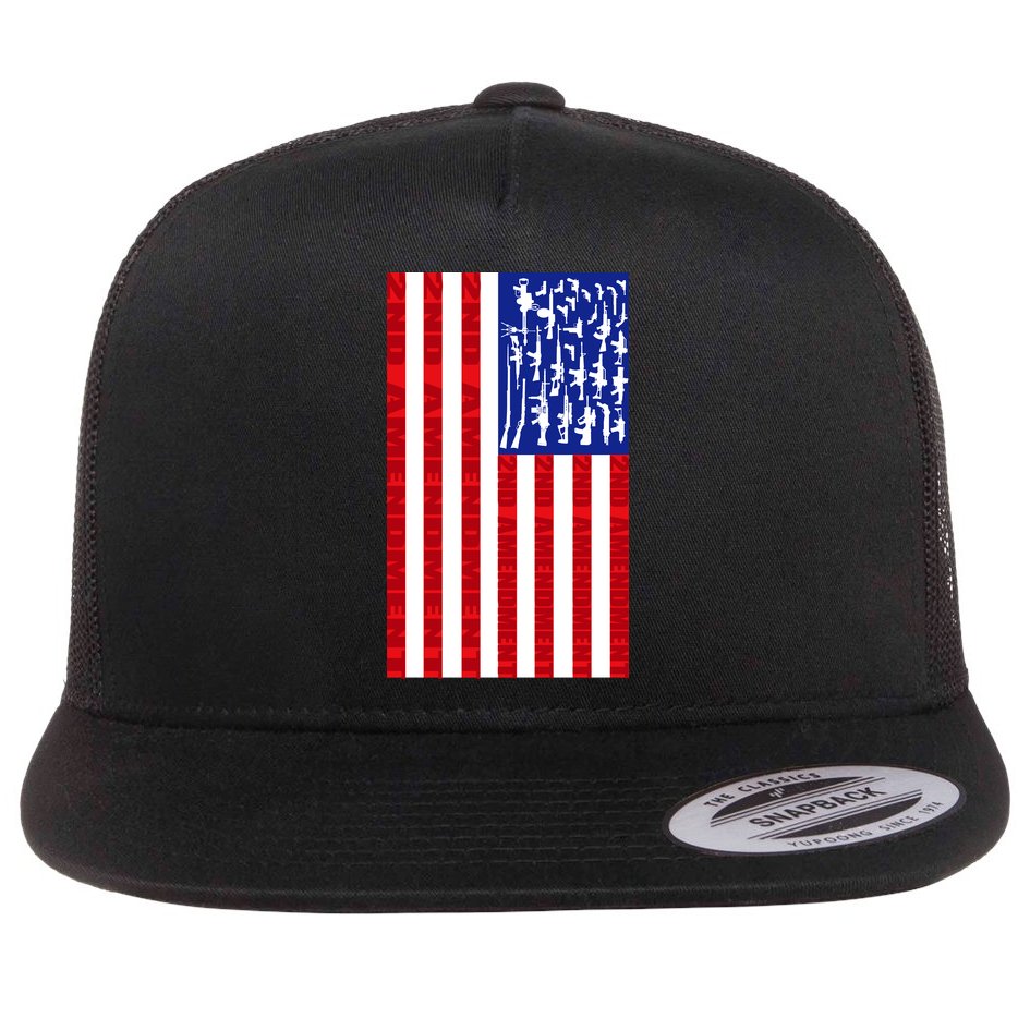 2nd Amendment Flag Flat Bill Trucker Hat