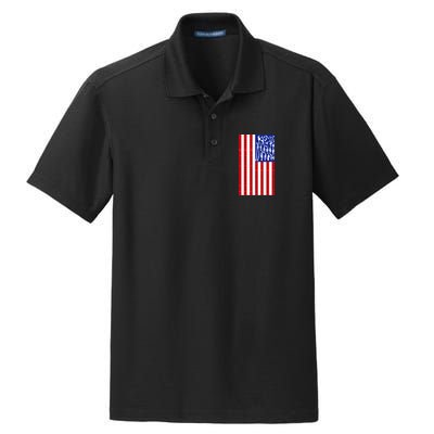 2nd Amendment Flag Dry Zone Grid Polo