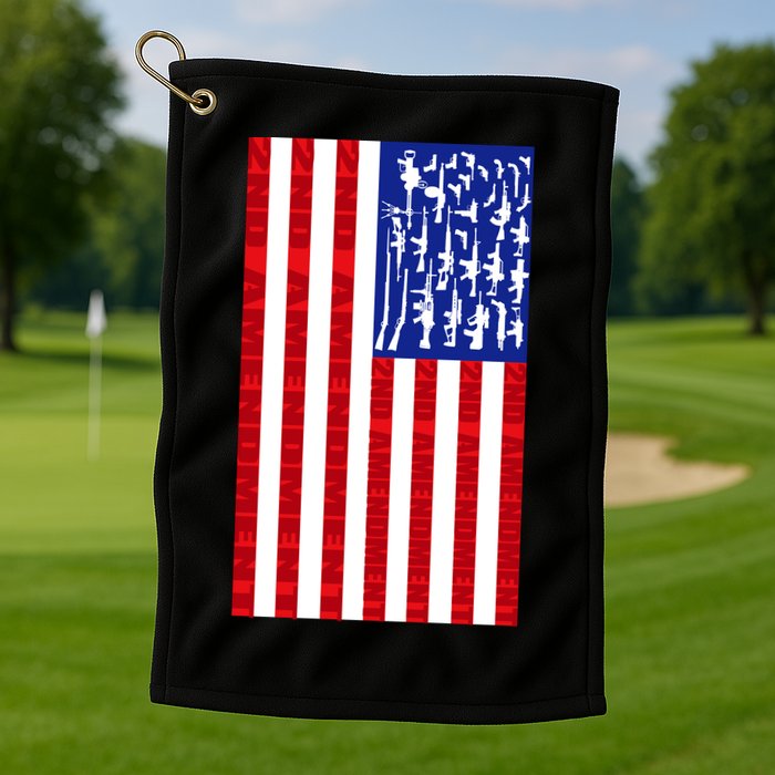 2nd Amendment Flag Golf Towel