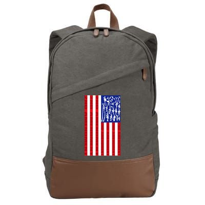 2nd Amendment Flag Cotton Canvas Backpack