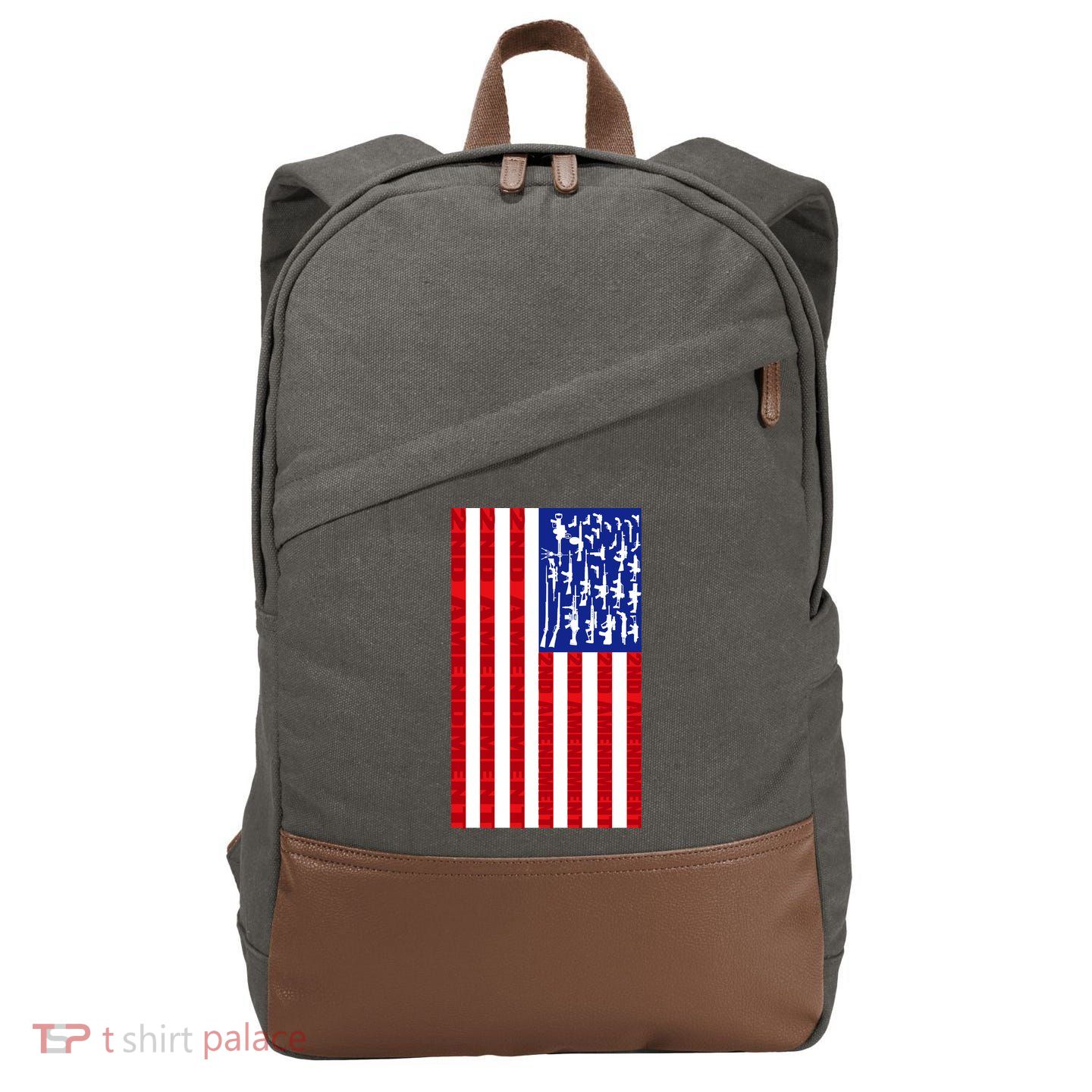 2nd Amendment Flag Cotton Canvas Backpack